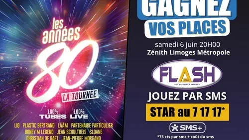 Gagnez vos places pour le concert Les Années 80, La Tournée !