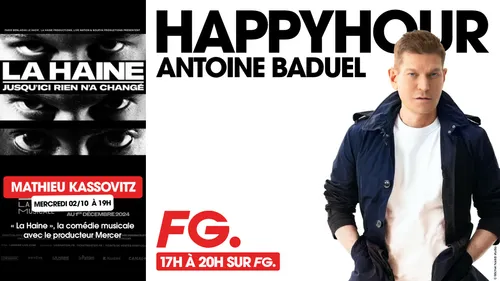 Mathieu Kassovitz et Mercer invités de l'Happy Hour FG ce soir !