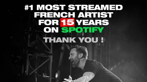 David Guetta est l'artiste français le plus streamé au monde sur...