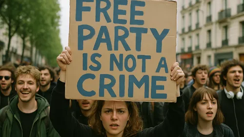 Manifester pour défendre les rave parties