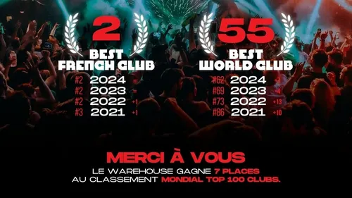 Emission spéciale Top 100 Clubs ce soir avec le Warehouse de Nantes