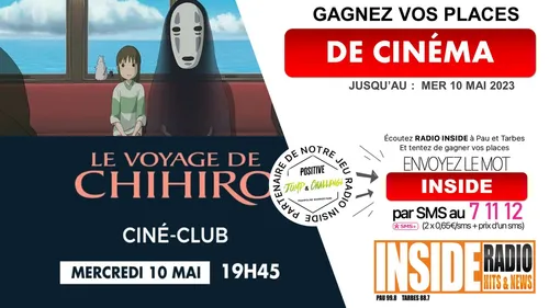 LISTE DES GAGNANTS : LE VOYAGE DE CHIHIRO A VOIR OU REVOIR AU CGR...