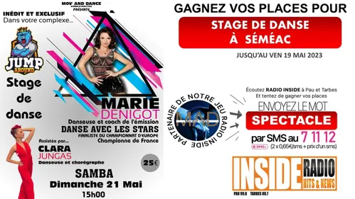 tentez de gagner vos places pour le stage de danse avec Marie...