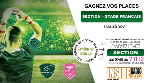 LISTE DES GAGNANTS : SECTION VS STADE FRANCAIS