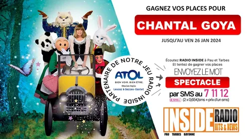 LISTE DES GAGNANTS : SPECTACLE DE CHANTAL GOYA !