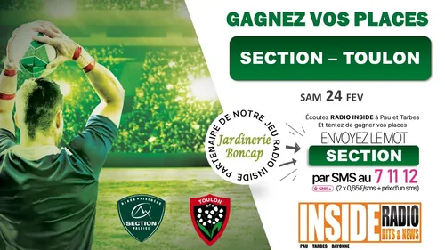 LISTE DES GAGNANTS : SECTION VS TOULON ! 