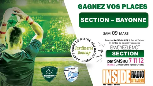 LISTE DES GAGNANTS :  SECTION VS BAYONNE 