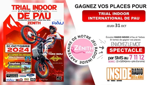 Liste des gagnants : Trial Indoor International au zénith de Pau !