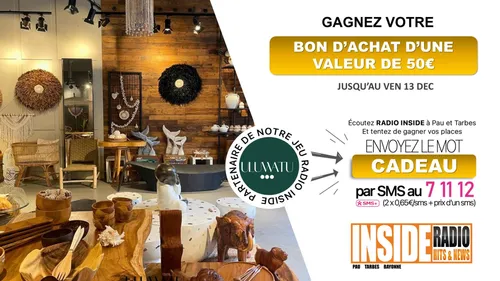 Gagnant(e) : Le bon d'achat de 50€ avec Uluwatu à Lescar ! 