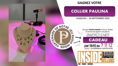 Gagnant(e)s : Collier Paulina à Gganer sur Radio Inside avec les...