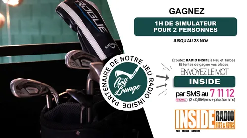 Gagnez votre heure de simiulateur avec The Golf Lounge Pau ! 