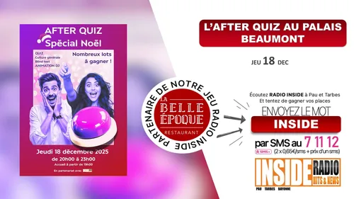 Gagnez vos invitations pour l'After Quiz au Palais Beaumont ! 