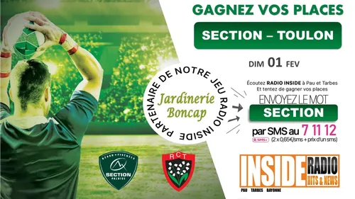 Liste des gagnant(e) : Section VS Toulon ! 