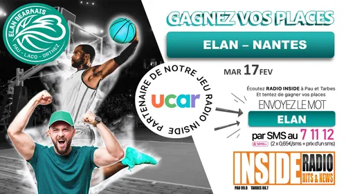Liste des gagnant(e)s : Elan Béarnais VS Nantes mardi 17 février au...