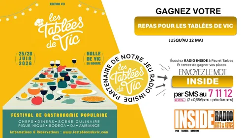 Liste des gagnant(e)s : Places à gagner pour Tablées de Vic ! 