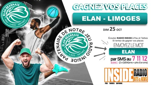 Liste des gagnant(e)s : Elan Béarnais VS Limoges dimanche 25...