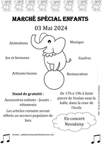 Marché spécial enfants à Soulan