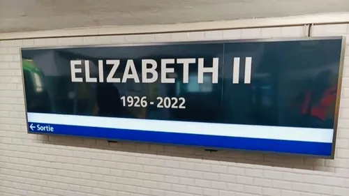 Le métro parisien rend hommage à Elizabeth II