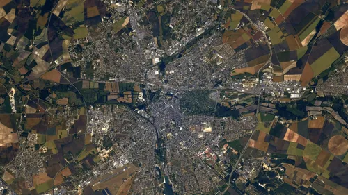 Bourges photographiée depuis l’espace par Thomas Pesquet