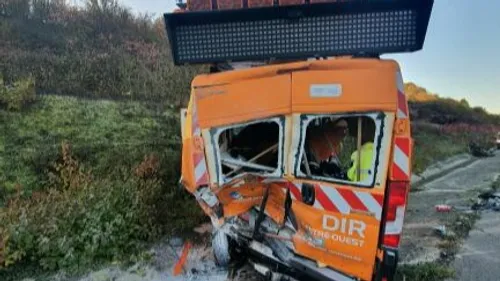 Indre : un véhicule de la Dirco percuté sur l’A20