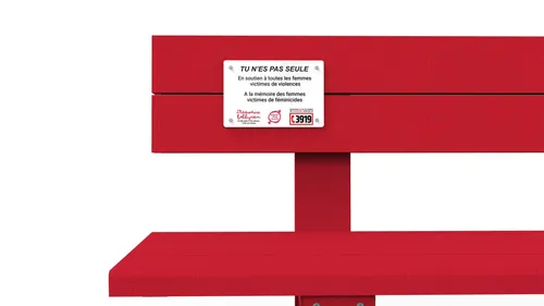 Des bancs peints en rouge, l'initiative bretonne pour sensibiliser...