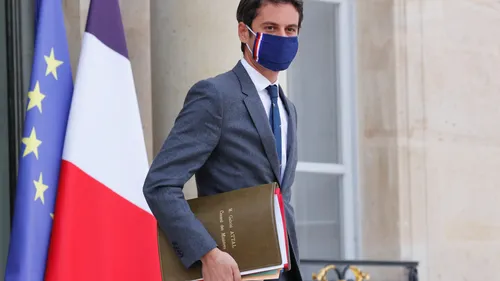 Le porte-parole du gouvernement Gabriel Attal en Indre-et-Loire ce...