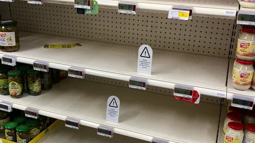 La moutarde commence aussi à manquer dans nos supermarchés