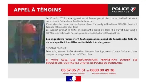 Métropole bordelaise : appel à témoins après deux agressions au...
