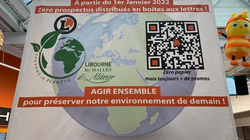 Les prospectus papier : c'est fini au centre Leclerc de Libourne