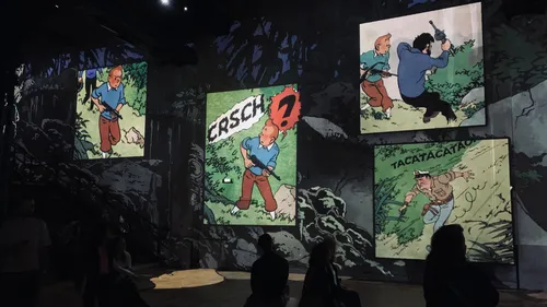 Tintin s'invite à l'Atelier des Lumières pour une expérience inédite
