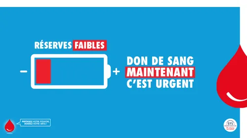 Don du sang : l'EFS déclenche un bulletin d'urgence vitale