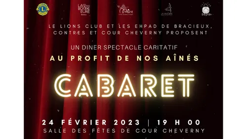 Cour-Cheverny : rendez-vous ce 24 février pour un cabaret caritatif