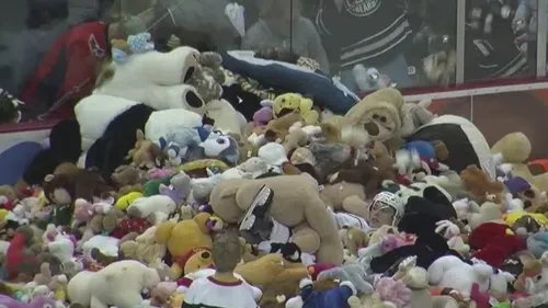 Le record de lancer de peluches battu en plein milieu d'un match...