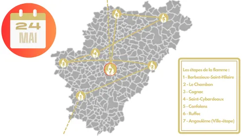 Flamme Olympique en Charente : les étapes de son tracé