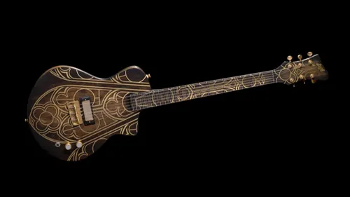 Un luthier fabrique une guitare avec une poutre brulée de...