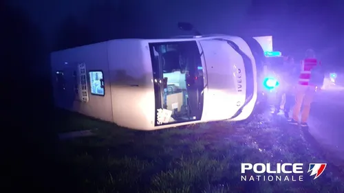 Haute-Vienne : un bus scolaire au fossé