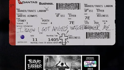 Travis Barker met aux enchères une carte d’embarquement 