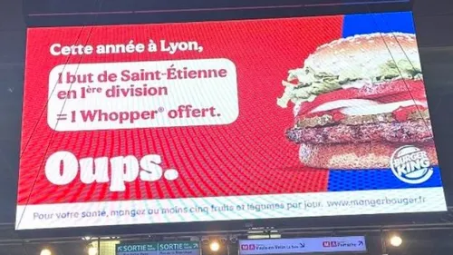 Burger King trolle l'ASSE dans le métro lyonnais