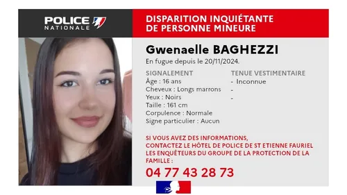 Ado de 16 ans portée disparue : la police de la Loire lance un...