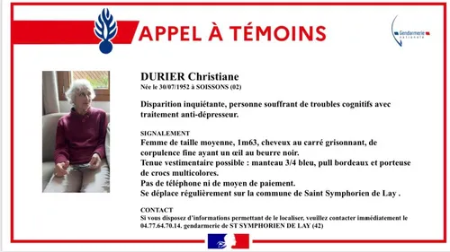 Loire : fin de l'appel à témoins, la personne retrouvée saine et sauve