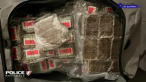 Trafic de drogue : 22 kilos de cannabis et une arme saisis dans la...