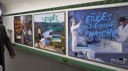 Les atouts stéphanois s'affichent... dans le métro à Paris