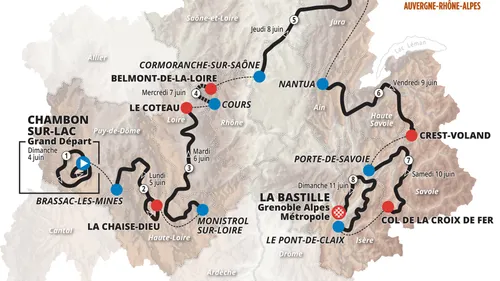 Criterium du Dauphiné : découvrez le parcours de la 75e édition 