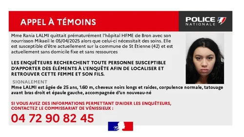 La police du Rhône recherche une femme et son nouveau-né à...