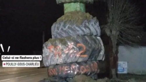 Radars recouverts de pneus, les agriculteurs se sont mobilisés dans...