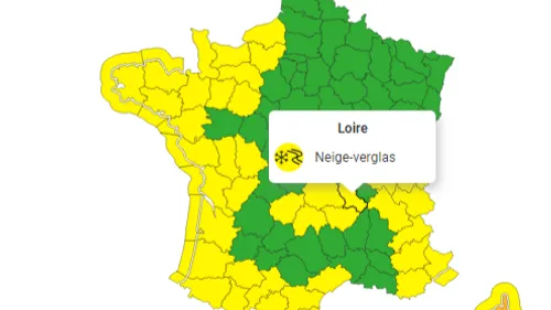 La Loire en vigilance jaune neige-verglas