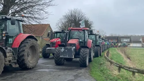 Les agriculteurs en convoi sur le port de Dunkerque 