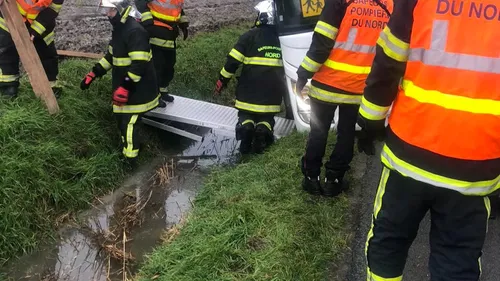 Spycker: Un bus au fossé ce lundi matin