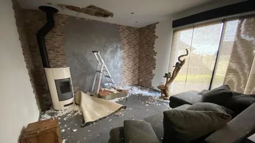 Angres: Un pignon s'écroule sur une maison