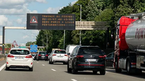 Une partie de l'A1 fermée pour travaux, plusieurs kilomètres de...